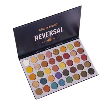 

Beauty Glazed 40 Colors Pearlescent Matte Eyeshadow Palette Reversal Pigment Glitters Makeup Smoky Eyeshadow Palette