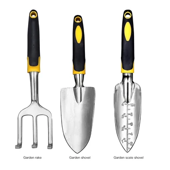 

Garden Tool Sets Shovel Rake Fork Gardening Hand Tools Portable Camping Gardening Hiking Survive Tools w/ Stainless Steel Heads