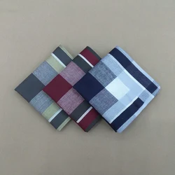 Serviette en coton de poche pour homme, 12 pièces, classique, Vintage, carré, à carreaux, à rayures, pour fête de mariage 