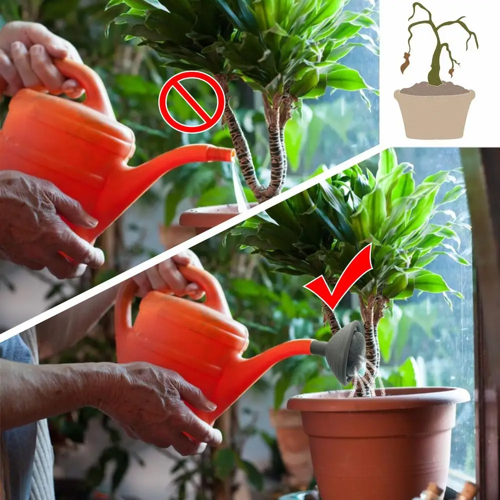 Garden Watering Can Rose Water Sprinkler Head Spray Spout Gardening Plant Watering Attachment Spray-head Soft Drink Bottle Water