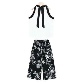 

Toddler Girl Clothes Summer Halter Trendy Tops Cropped Trousers Costume Baby Girl Clothes Kids Outfit Suit Children Clothing Set