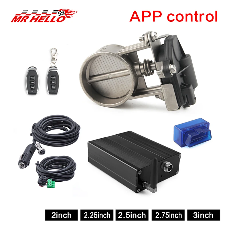 

2"/2.25"/2.5"/2.75"/3" inch OBD Vacuum pump Exhaust Cutout Electric Control Valve Kit With remote control and APP control