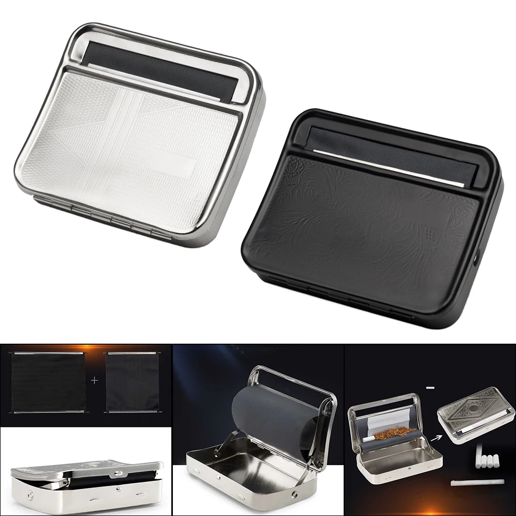 New 70mm/78mm Stainless Steel Metal Automatic Cigarette Tobacco Smoking Rolling Machine Roller Box Accessories case | Дом и сад
