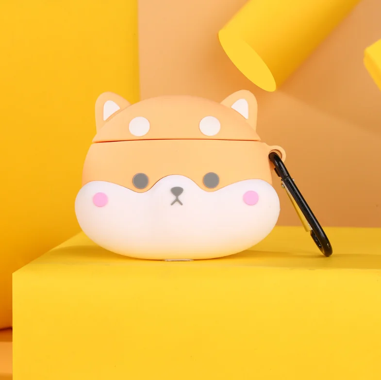1063 3D чехол для наушников для Airpods Pro Чехол Силиконовый медведь кошка Мультяшные наушники/Earpods чехол для Apple Air pods Pro 3 чехол Брелок - Цвет: 1063