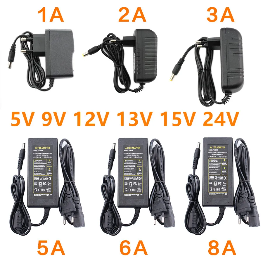 Transformador de Alimentação ca 12v 5v 6v 8v 9v 10v 13v 14v 15v 24v 1a 2a 3a 5a 6a 8a 220v a 12v ac Led Driver Adaptador Led Driver