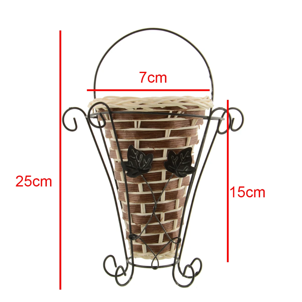 Weave Vine Mural Wall Hanging Artificial Flower Plant Basket Room Decor