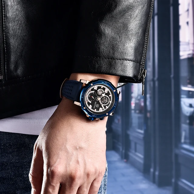 BENYAR New Men Quartz Watches Business Watch For Men Top Brand Luxury Sport Chronograph Waterproof Military Leather relogio 2021 2