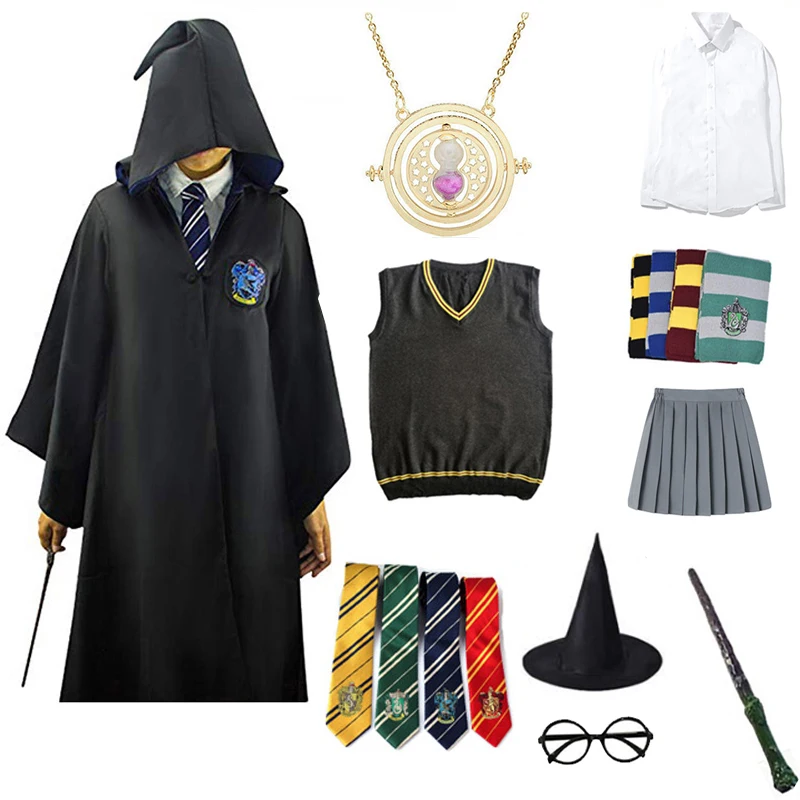 Хэллоуин костюмы для косплея женщин ожерелье с рубашкой и юбкой свитер халат