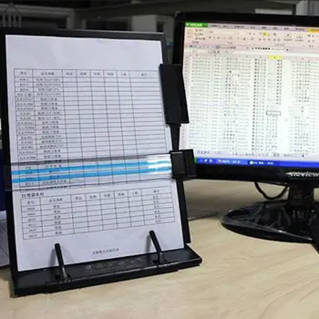 

Metal Adjustable Computer Document Holder Book Rack Stand Reading Typing Frame Document Holder