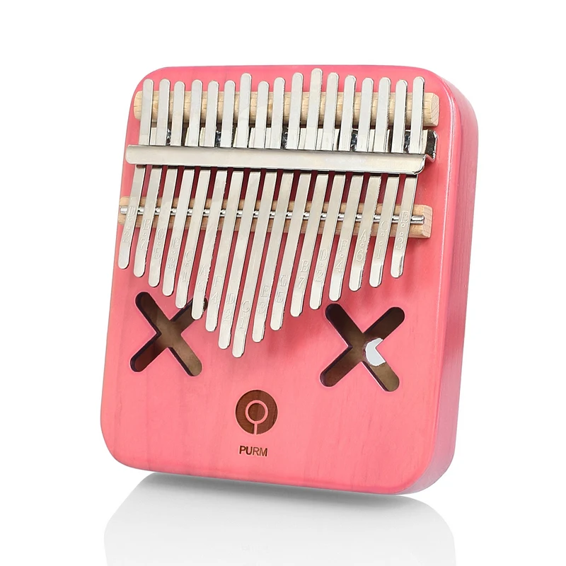 Pink Kerus 17 teclas Kalimba africano sólido caoba dedo pulgar Piano Sanza 17 teclas de madera maciza Kalimba mbra pulgar - Цвет: Pink