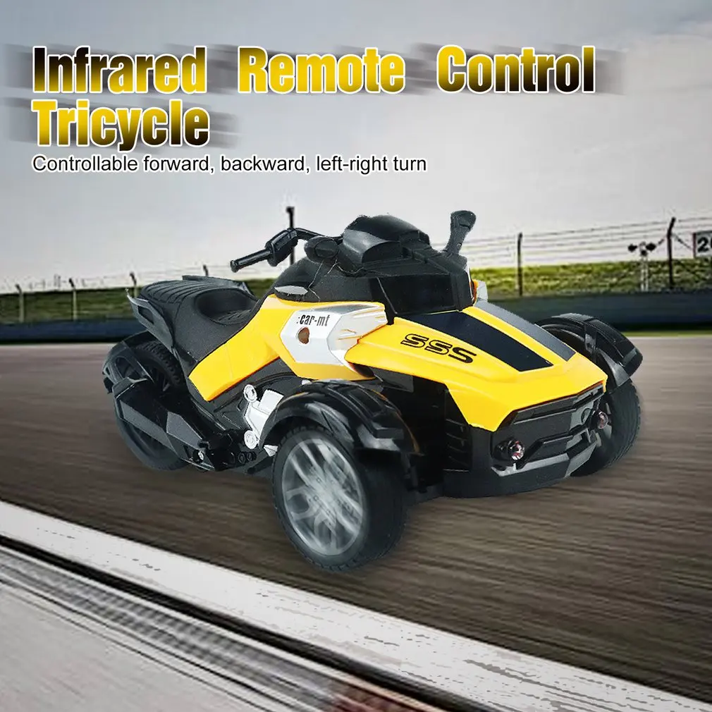 1/14 4CH инфракрасный пульт дистанционного управления RC автомобиль высокоскоростной гоночный 3 колесный ATV готовый к запуску мотоцикл трехколесный автомобиль игрушка