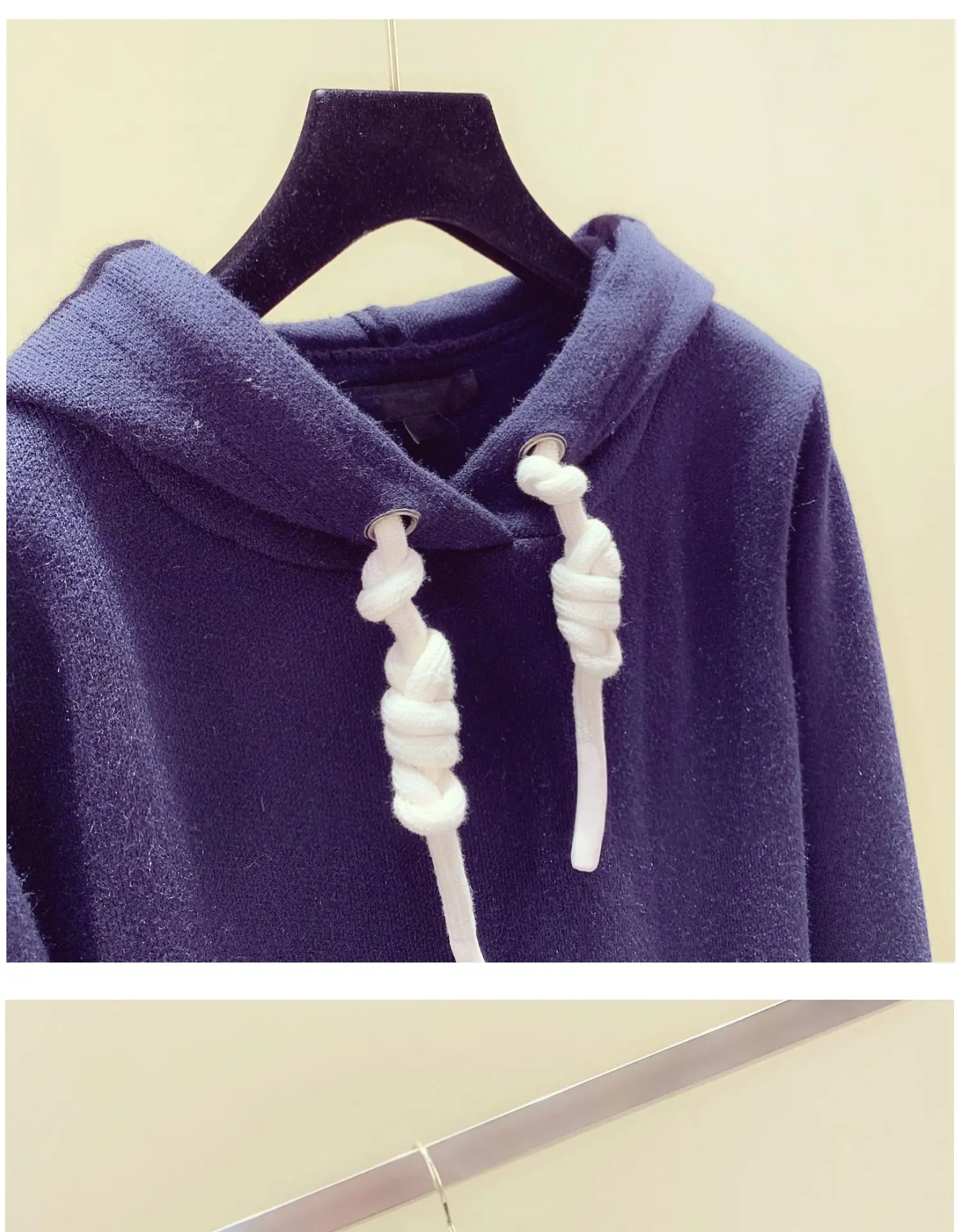 Autumn Winter Women Hood Hoodie New Loose Hat Shirt Knitted Bottom Coat Female Student Pullover Sweatshirt Coats