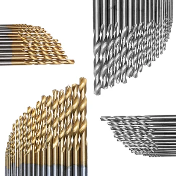 

NICEYARD Straight Shank Steel Twist Drill HSS High Speed 1mm-10mm Titanium Coated Woodworking Hand Tools Drill Bits