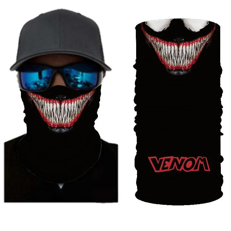 Дропшиппинг США лето унисекс Забавный 3D Venom бесшовная Волшебная уличная маска