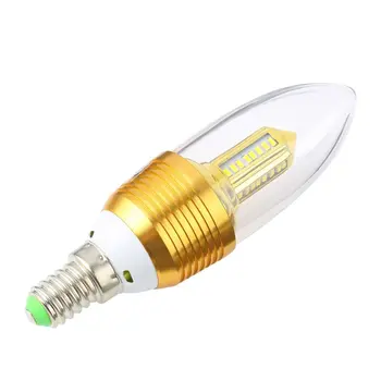 

White LED Candle Bulb Solid Stripes and Golden Candles Pull Tail Ceiling Lamp