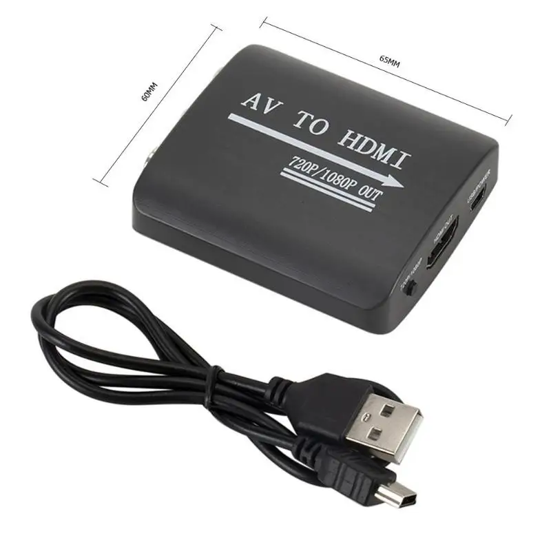 Мини AV к HDMI конвертер адаптер Поддержка NTSC PAL RCA/AV/CVSB к HDMI коробка для ЖК ТВ/HD монитора
