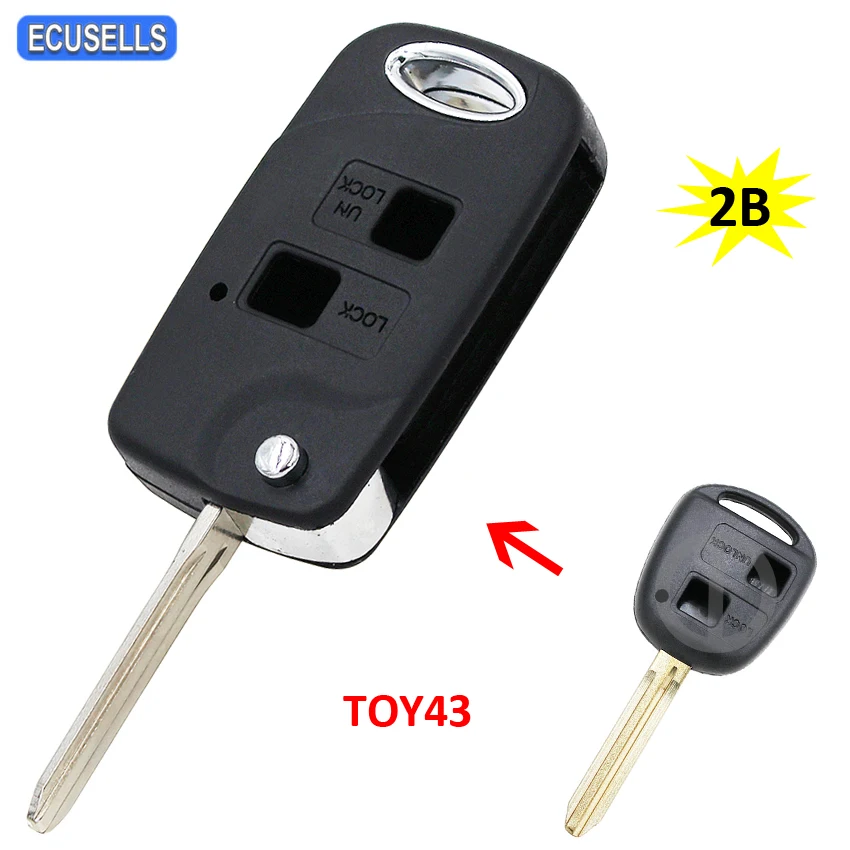 Чехол для Toyota Rav4 Corolla Camry Echo Prado Celica Avensis Tarago TOY43 Blade|key 2 button|case forcase case |