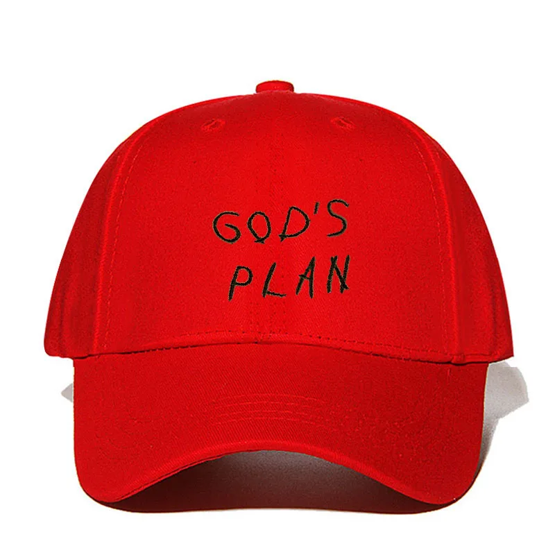 Хлопок GOD'S PLAN Dad Hat Aubrey Drake Hit Singles Snapbacks унисекс бейсболки концертная шляпа хип хоп раппер для женщин и мужчин - Цвет: red