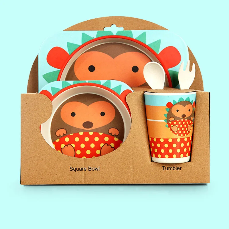 Children's Dishes For Games Food Grade Fork Cup Chicken Food Supplement Cartoon Baby Feeding Plate Tableware For Kids