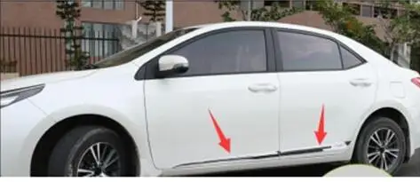 Для Toyota levin специальный обивка для кузова автомобиля двери анти-столкновения блеск бар