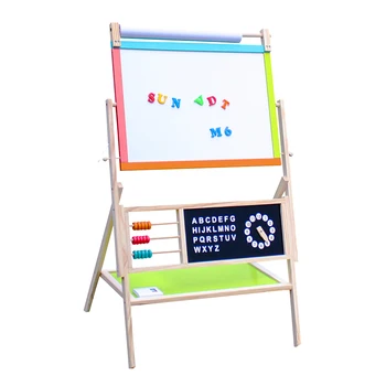 

All-in-One Multifunction Wooden Kid's Art Education Easel with Accessories