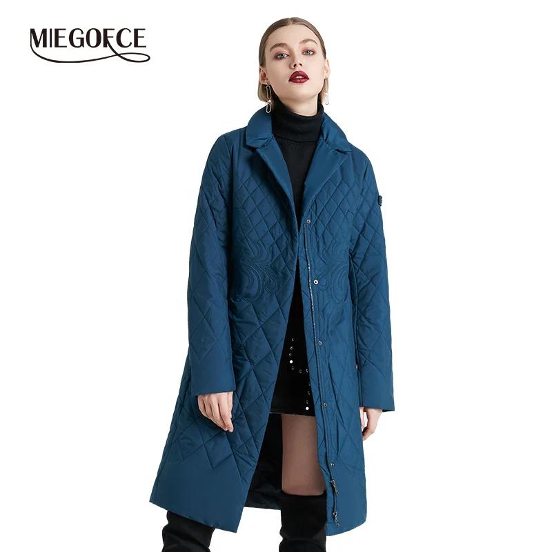 Koop Miegofce 2019 Lente Vrouwen Parka Jas Warme Jas Vrouwen Dunne Katoenen Gewatteerde Jas Met Staande Kraag Nieuwe Collectie Van Designer
