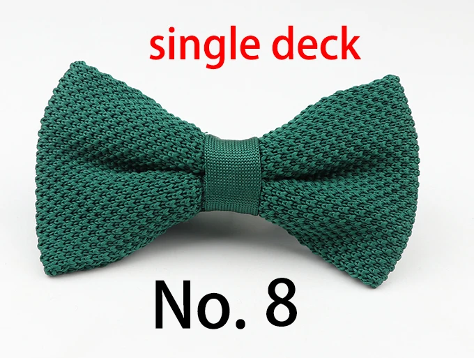 Мужские галстуки для шеи, смокинг, вязаная бабочка, Одноцветный галстук-бабочка, толстый двухслойный предварительно завязанный Регулируемый вязаный Повседневный галстук
