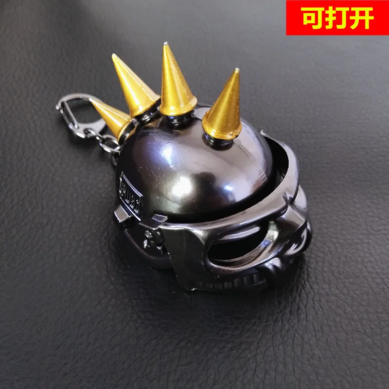  2PCS/Set Game PUBG Keychain Cosplay Accessories Armor Level 3 Helmet Keychain Alloy Props Pendant P