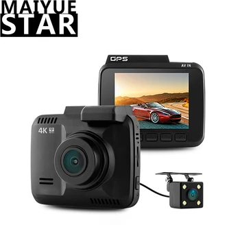 

Maiyue star 2.4 inch FHD dual lens 4K built-in GPS car DVR WiFi car rear view camera camera night vision instrument Dash Cam