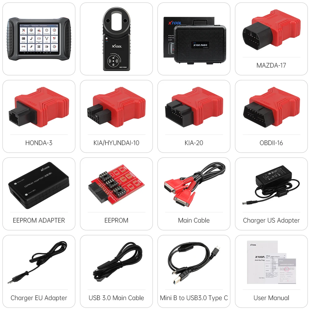 Программатор ключей XTOOL X100 PAD3 для Toyota OBD2 новый автомобильный диагностический