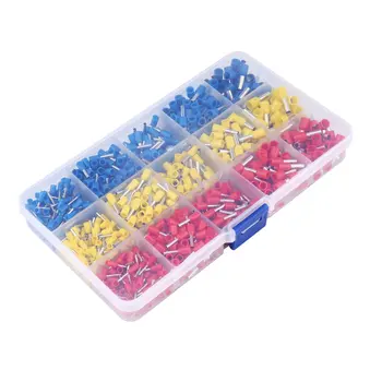

1000pcs Tube Terminal Box Ferrule Kit Electrical Crimp Terminal Cord Pin Wire End Terminal Block Pure Copper