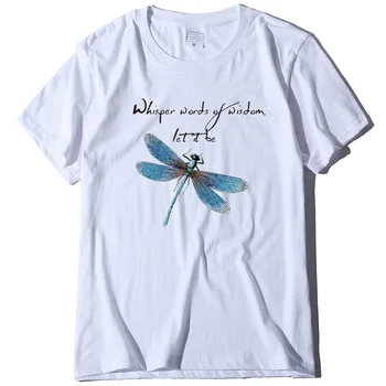 

2020 New Women T-shirts Casual dragonfly Printed Tops Tee Summer Female T shirt Short Sleeve T shirt For Women Clothing