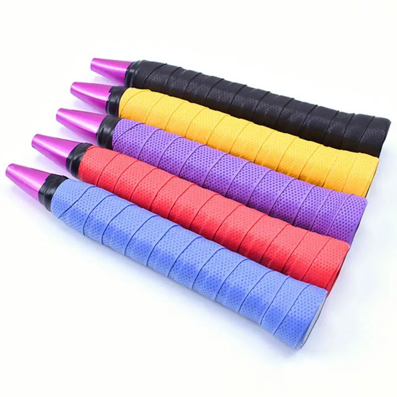 10 шт. противоскользящая ручка для ракеток для бадминтона и тенниса ракетка Ручка для ракетки Overgrip Tape(случайный цвет