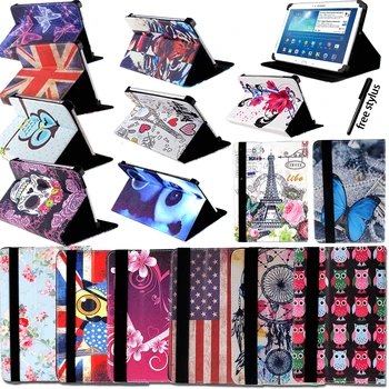 

Foldable Leather Stand Case Cover for 7" 8" Samsung Galaxy Tab 2 3 4 Tablet Drop Resistance Protective Shell + Stylus