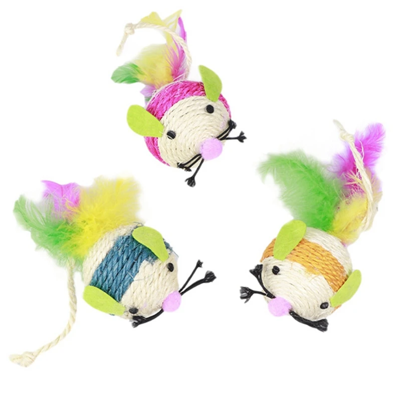 

Cat Wand Toy Rainbow Fun Cat Teaser Wand Cat Colorful Ribbon Stick For Indoor Interactive Cat Feather Toy Cat Pet Accessories