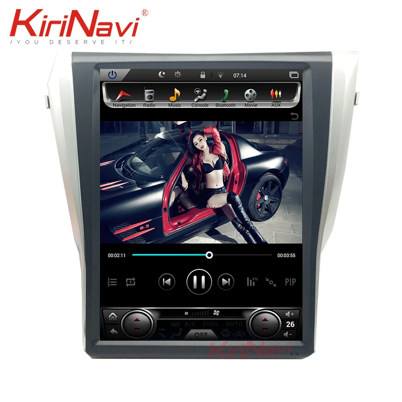 KiriNavi вертикальный экран Tesla style 1" Android 7,1 автомобильный Dvd мультимедийный плеер для Nissan X-trail Qashqai радио Automotivo