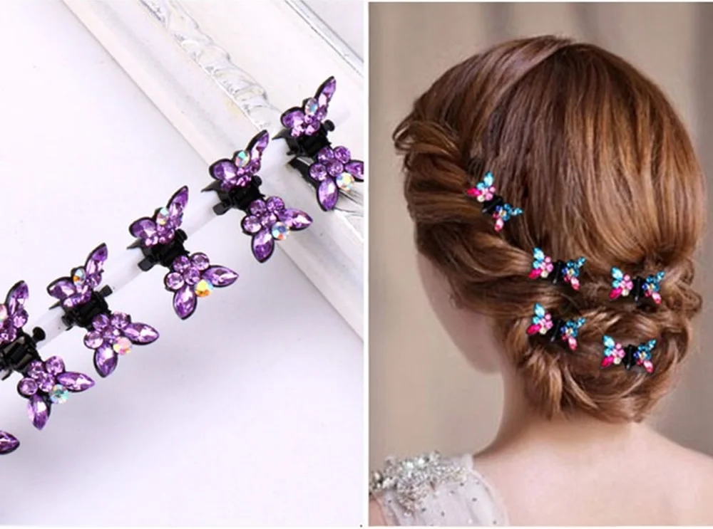 12PCS/Small and Cute Butterfly Hair Clips Suitable for Little Girls Metal Hair Clips Hair Clips Hair Bands Fashion Hair 2021 New