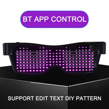 

New LED Glasses APP Control Glowing Glasses Party Glasses USB Charge Magic Bluetooth Multiple Modes for Party Halloween Concert