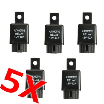 

5/10pcs Universal 12V 4pins Car Auto Plastic Relay SPST Alarm Relay Black