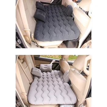 

Outdoor Camping Sleeping Pad Cushion Mat Car Inflatable Bed Air Mattress Universal Car Seat Bed with 2 Air Pillows Picnic Mat