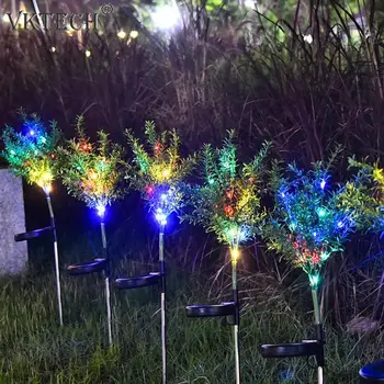 

2pcs Xmas Tree Solar LED Lawn Lamp Spike IP65 Outdoor Garden Colorful Light Christmas Decorations for Home Christmas Tree Lamp