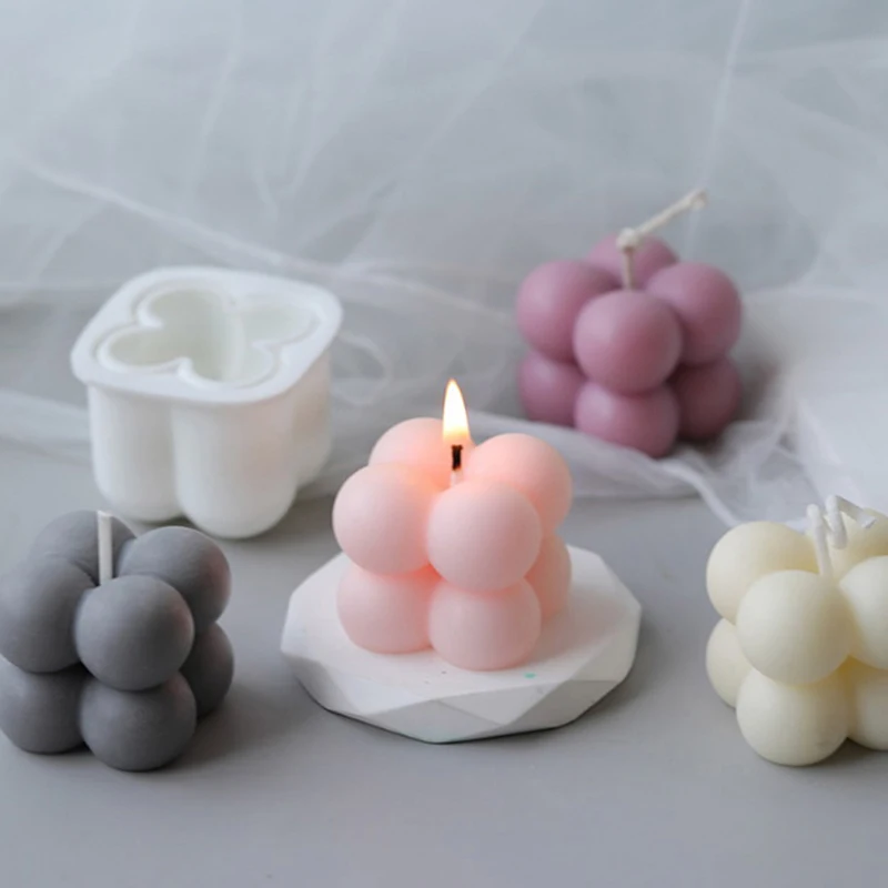 DIY Candles Mould Wax Mold Aromatherapy Plaster Candle 3d Silicone Hand-made Soap Molds | Дом и сад