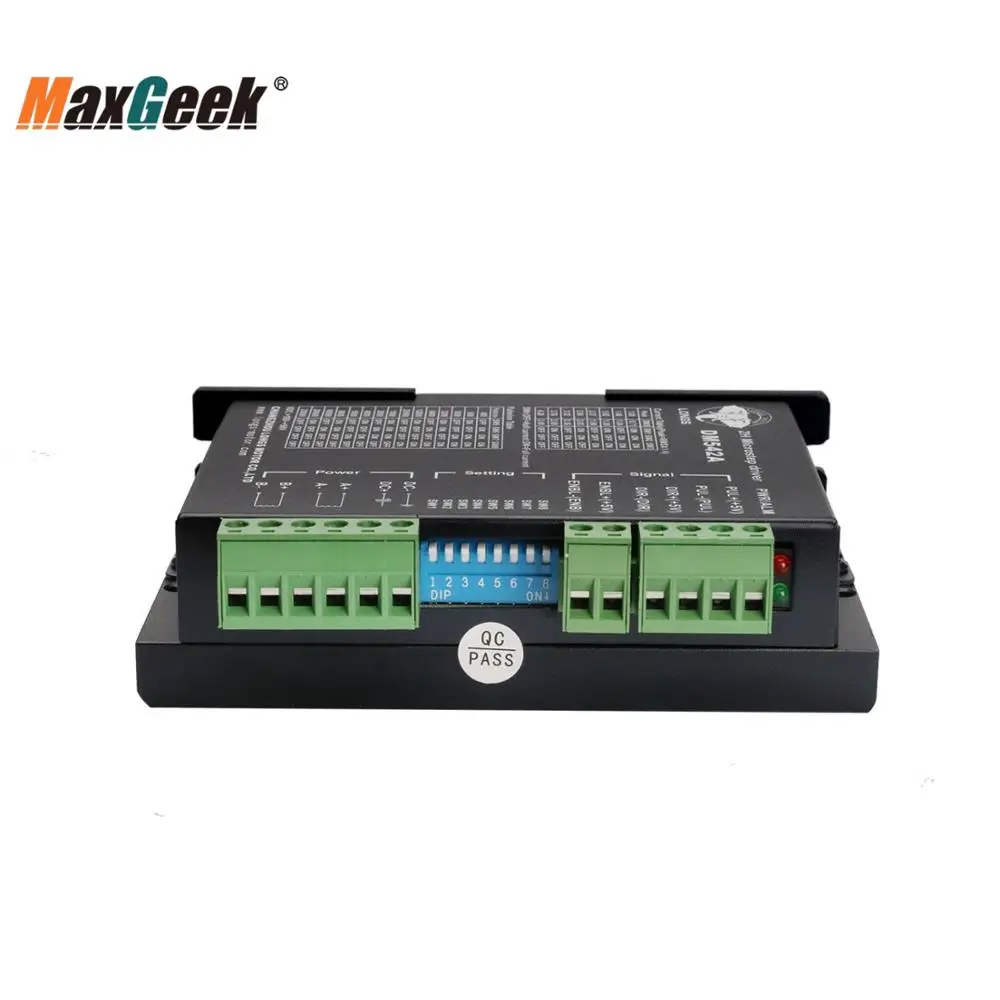 Драйвер шагового двигателя Maxgeek DM542A Nema 23 пиковый 4 2 А 18 50 В постоянного тока 128 Micstep