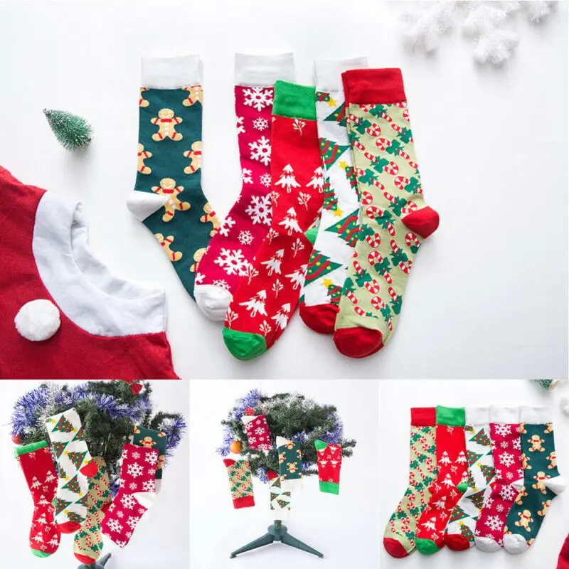 Christmas Ladies Soft Fluffy Socks Warm Winter Cosy Lounge Bed Socks Xmas Gift 