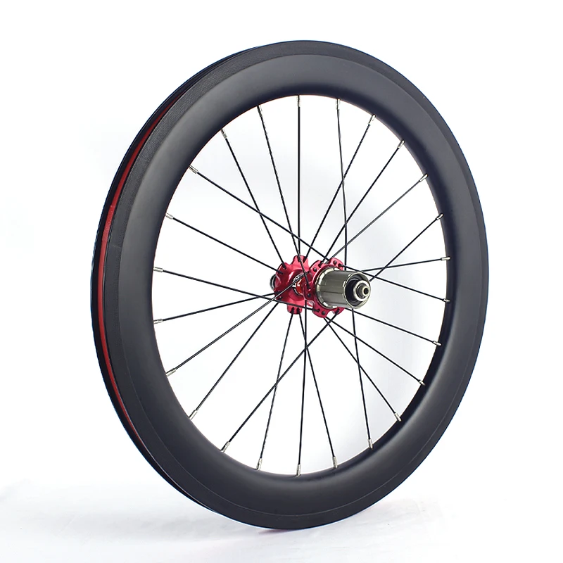 Novatec-Carbon Fiber Road Bike Wheels, Folding Bicycle Wheel Set, 20Inch, A211, F372SB, 406/451 V Brake, 74X130mm