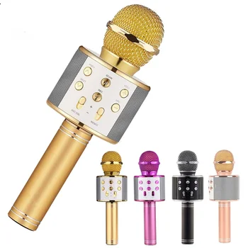 

Professional Bluetooth Wireless Microphone Karaoke Speaker KTV Music Player Singing Recorder Handheld Microphone Mic 1800Mah