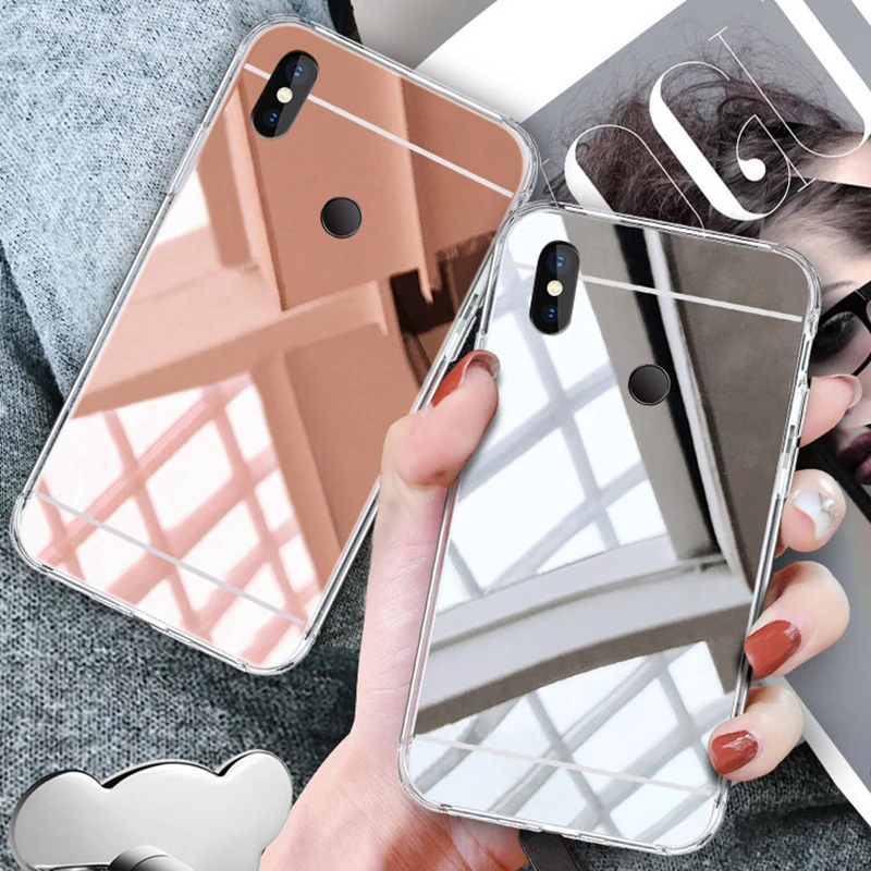 Honor 8A 8C 8XFor huawei Y6 Y7 2019 Prime Pro модная одежда для девочек зеркало макияжа Чехол Мягкий