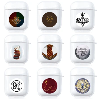 

Earphone Case for Airpods 1 2 Cases Harries Potter Movie Soft Transparent TPU Luxury Thin Cover for Apple Air pods Case Bag