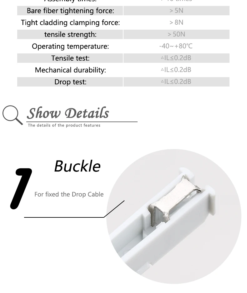 dual band wifi 20PCS L925BP Drop Cable FTTH Fiber Optic Mechanical Splice Fiber Optic Mechanical Splicer fast connector Cold splice sc fast connector