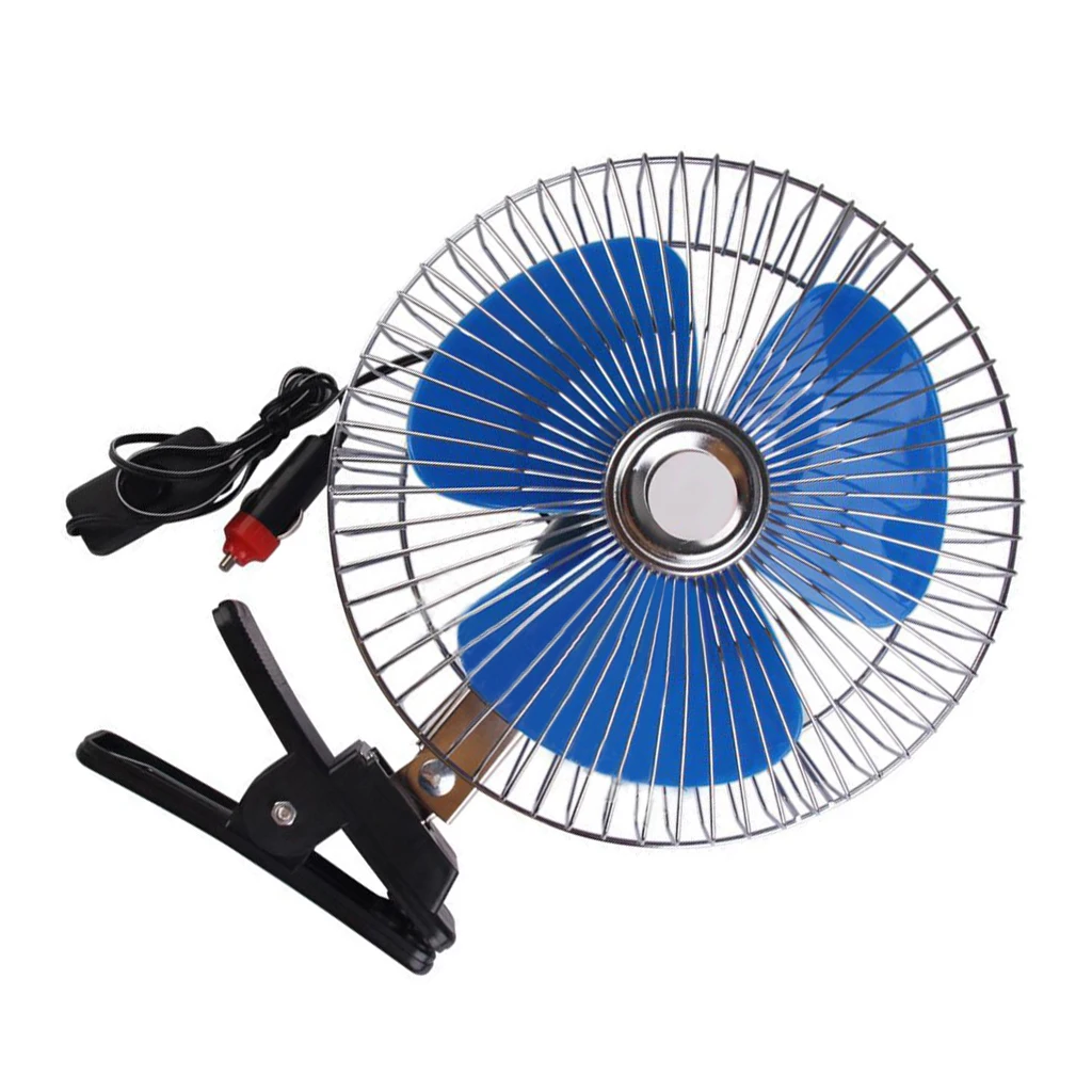 Blue12V мини Ocillating Охлаждения Прохладный Клип воздушный вентилятор портативный для грузовика автомобиля
